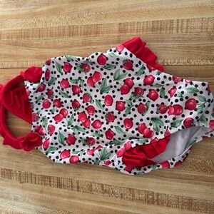 Mayoral Red and White Cherry Kids Swimsuit